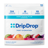 DripDrop Zero Sugar Plus Electrolyte Powder, Fresh Variety Pack, 16 oz sticks, 16 Pack