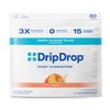 DripDrop Zero Sugar Plus Electrolyte Powder, Peach, 16 oz sticks, 30 Pack
