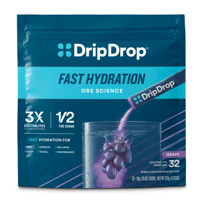 DripDrop Grape Package on a white background