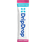 A single tube of DripDrop shown against a plain white background. The packaging features a white tube with a bright blue top section and a blue vertical brand name.