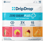 DripDrop Zero Sugar Plus Watermelon, Raspberry Lemonade, Tropical Punch, Tangerine Flavor Pouch - 16 count