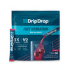 DripDrop fast hydration package with cherry flavor on a white background